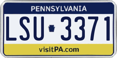 PA license plate LSU3371