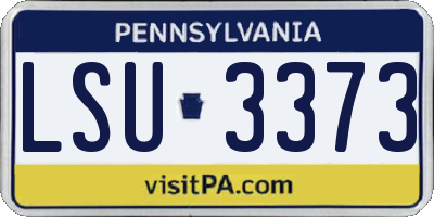 PA license plate LSU3373