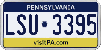 PA license plate LSU3395