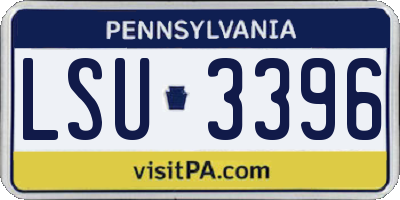 PA license plate LSU3396