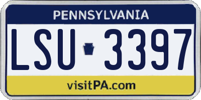 PA license plate LSU3397