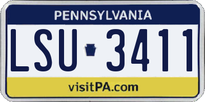 PA license plate LSU3411
