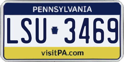 PA license plate LSU3469