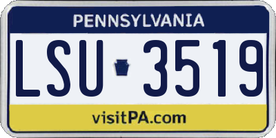 PA license plate LSU3519