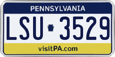 PA license plate LSU3529