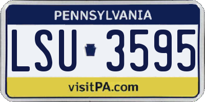 PA license plate LSU3595