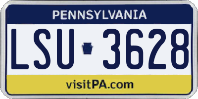 PA license plate LSU3628