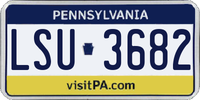 PA license plate LSU3682