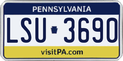 PA license plate LSU3690