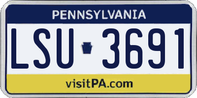 PA license plate LSU3691