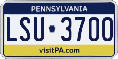 PA license plate LSU3700