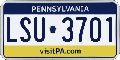PA license plate LSU3701