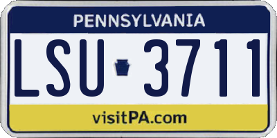 PA license plate LSU3711
