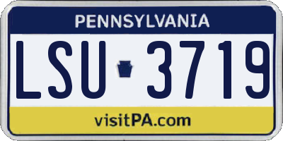 PA license plate LSU3719