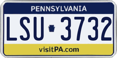 PA license plate LSU3732
