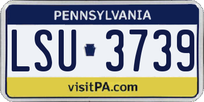 PA license plate LSU3739