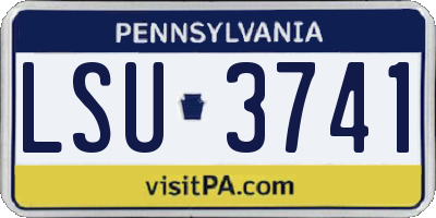 PA license plate LSU3741