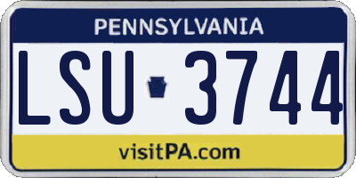 PA license plate LSU3744