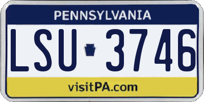 PA license plate LSU3746