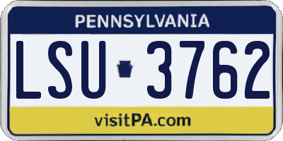 PA license plate LSU3762