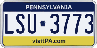 PA license plate LSU3773