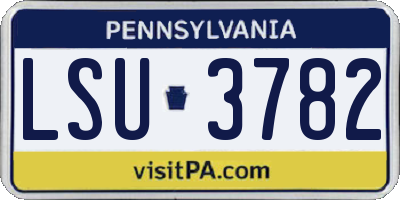 PA license plate LSU3782