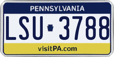 PA license plate LSU3788