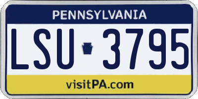 PA license plate LSU3795