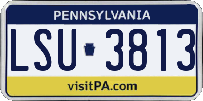 PA license plate LSU3813