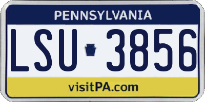 PA license plate LSU3856
