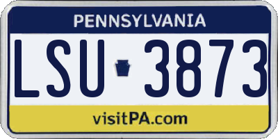 PA license plate LSU3873