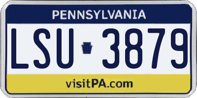 PA license plate LSU3879