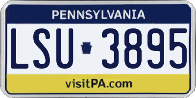 PA license plate LSU3895
