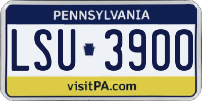 PA license plate LSU3900