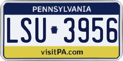 PA license plate LSU3956