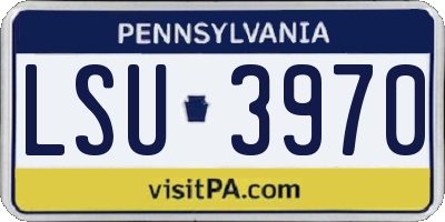 PA license plate LSU3970