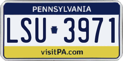 PA license plate LSU3971