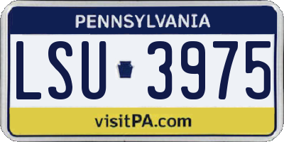 PA license plate LSU3975