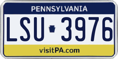 PA license plate LSU3976