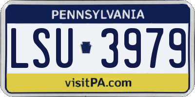 PA license plate LSU3979