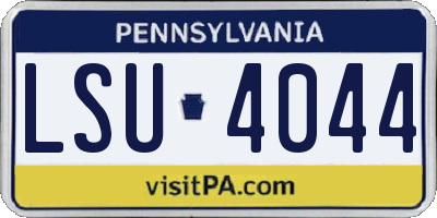 PA license plate LSU4044
