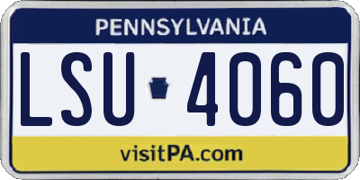 PA license plate LSU4060