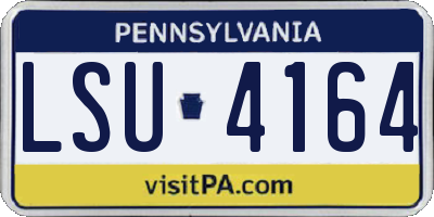PA license plate LSU4164