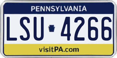 PA license plate LSU4266