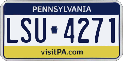 PA license plate LSU4271