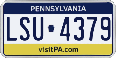 PA license plate LSU4379
