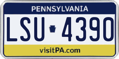 PA license plate LSU4390