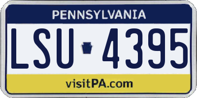PA license plate LSU4395