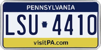 PA license plate LSU4410