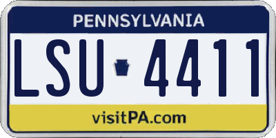 PA license plate LSU4411